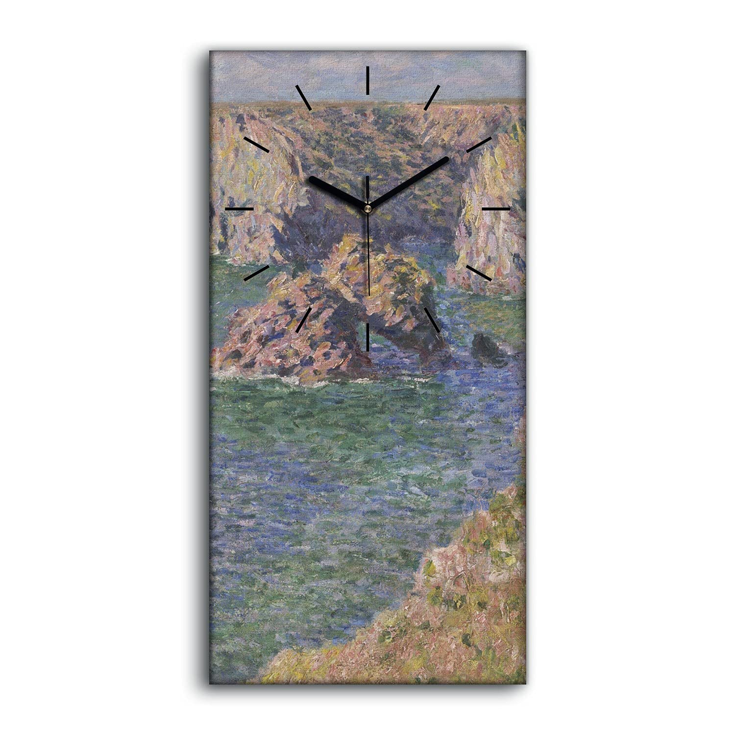 Horloge sur toile art moderne idée cadeau pendaison de crémaillère 30x60