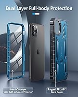 Vista 4 de FNTCASE Funda para iPhone 11 Pro-Max Fundas protectoras resistentes a prueba de golpes con soporte - Resistente doble capa de grado militar a prueba