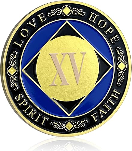 Miniatura 8 de CHURYUML 11 años NA Medallones Fichas de Recuperación Narcóticos Anónimos Regalos Sobriedad Adicción Recuperación Regalos Narcóticos Moneda Anónima