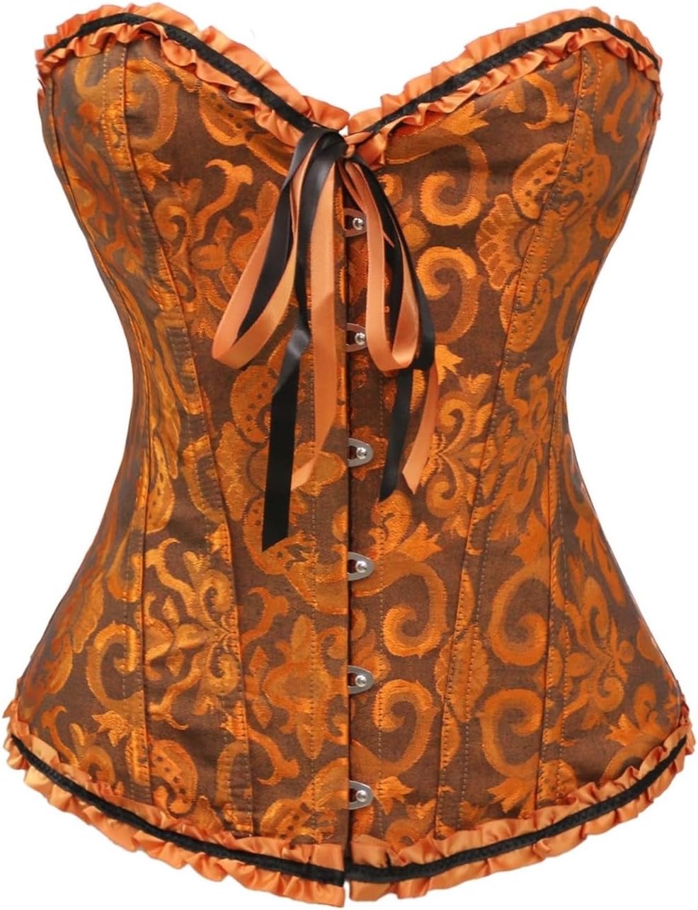 YUNAR Women's Renaissance Victorian Steampunk Shapewear Bodice Lace Up Overbust Corset Going Out Top