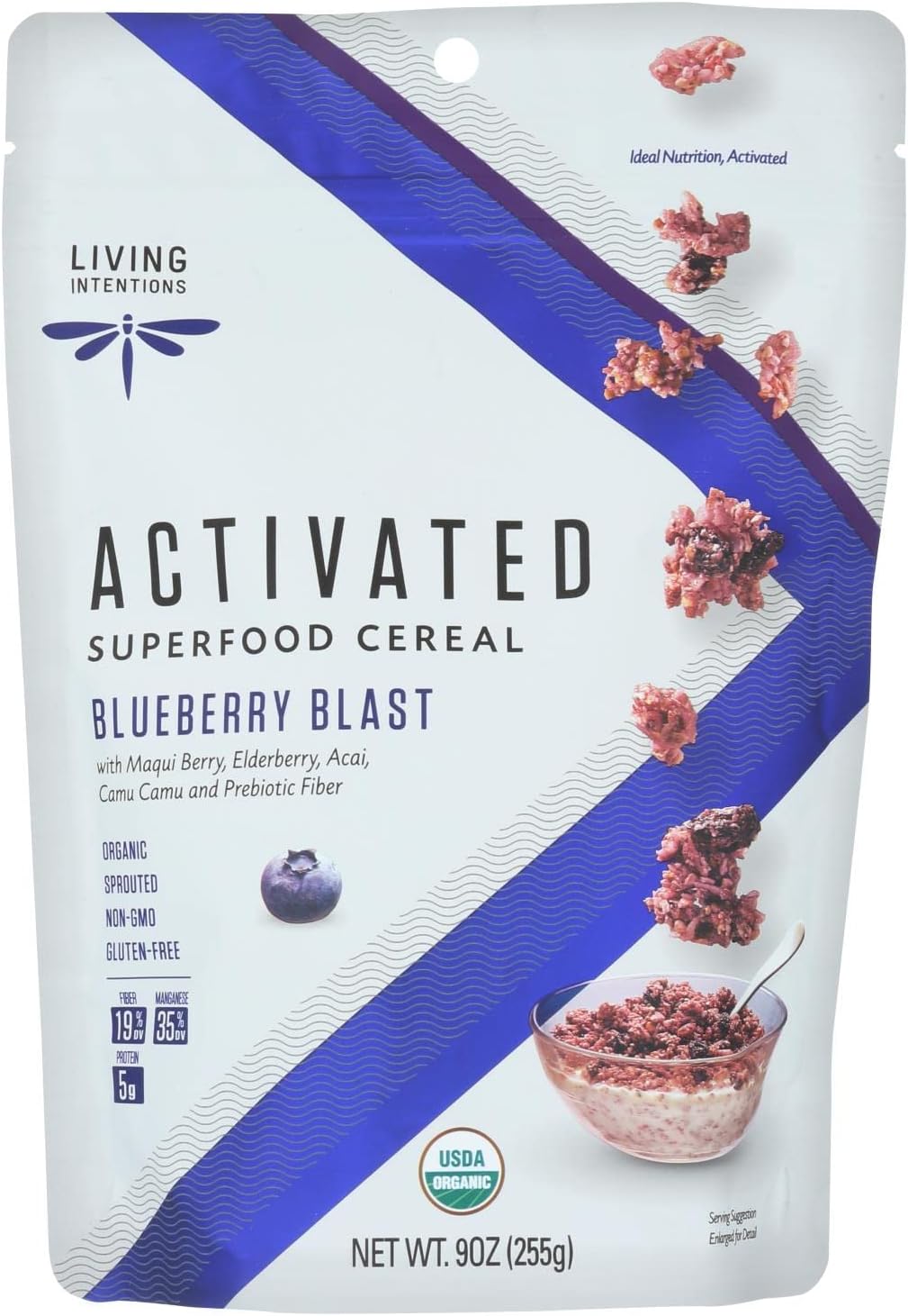 Liv Intent Organic Li Cereal Acai/Blubry 9 Oz (Pack Of 6)6