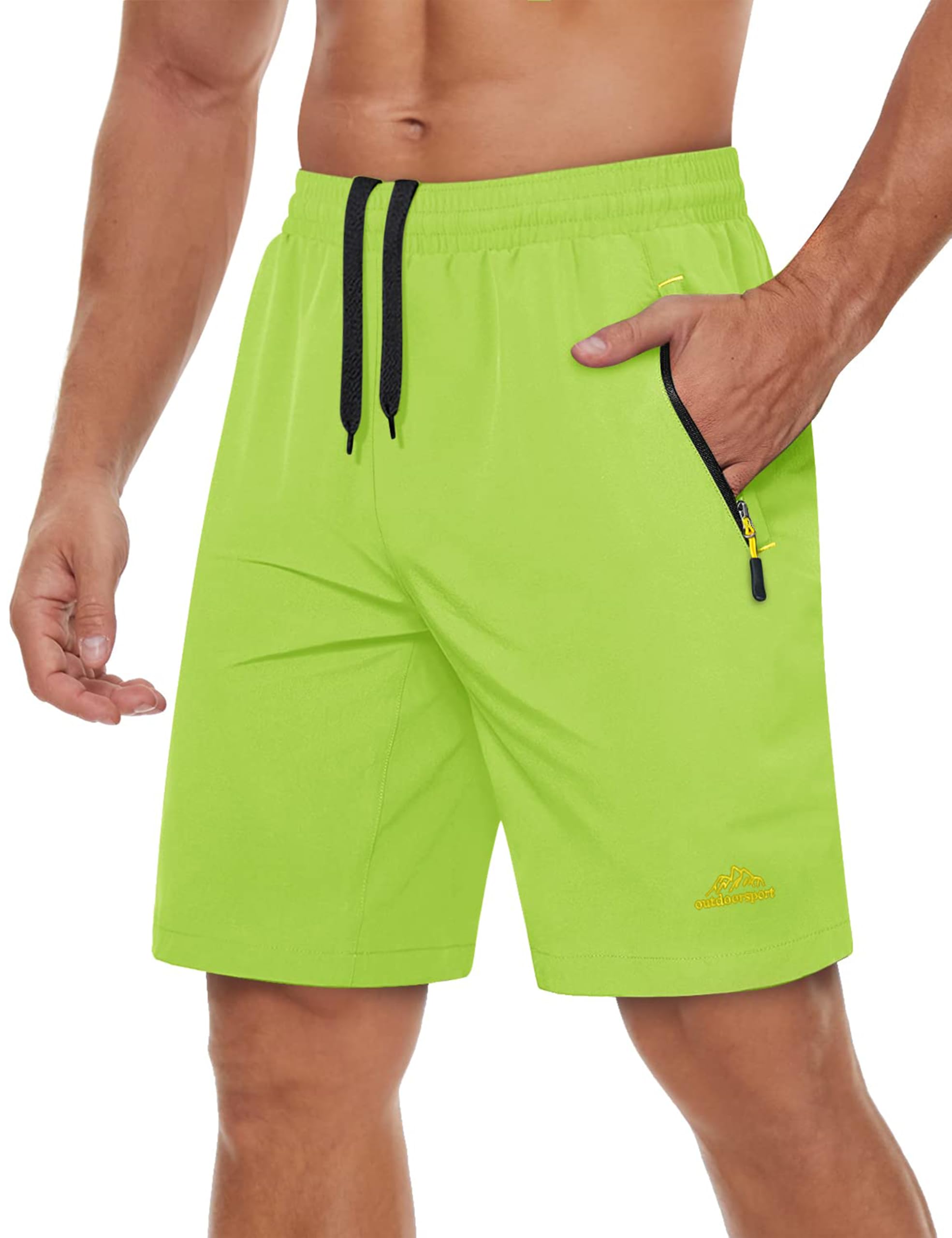 TACVASEN Men's Quick-Drying Training Shorts, Running Shorts, Breathable Sports Shorts with Zip Pockets — view 16
