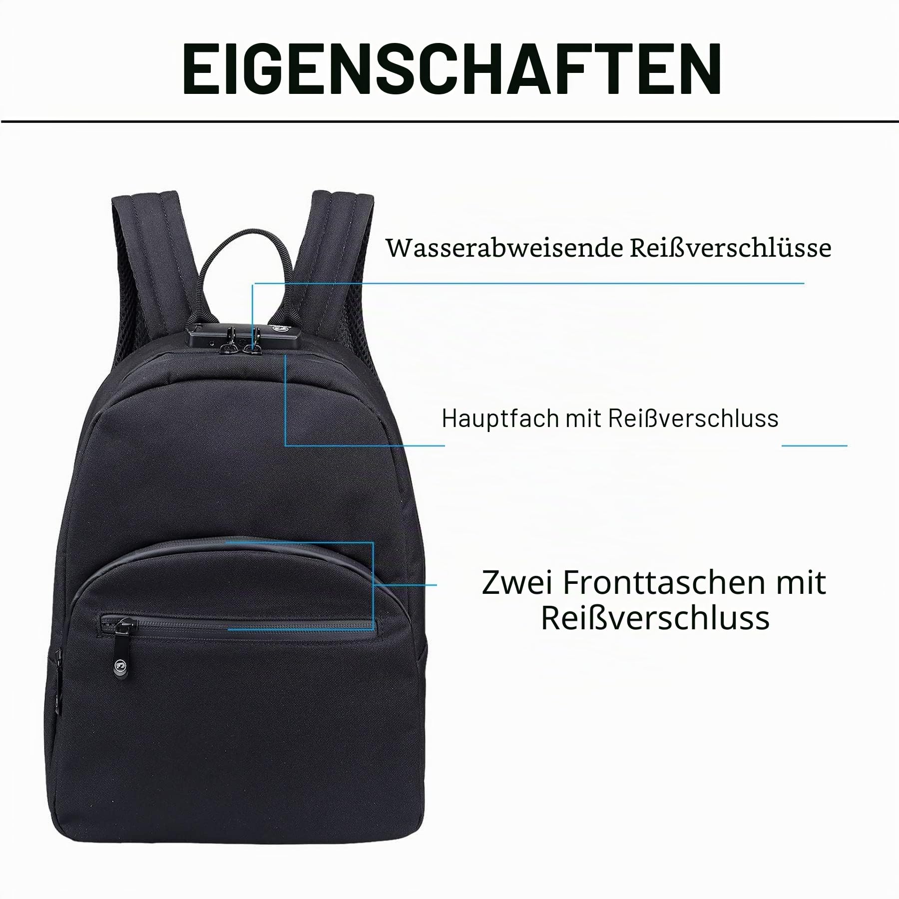 FIREDOG Mini Smell Proof Backpack with Lock for Men Women Travel