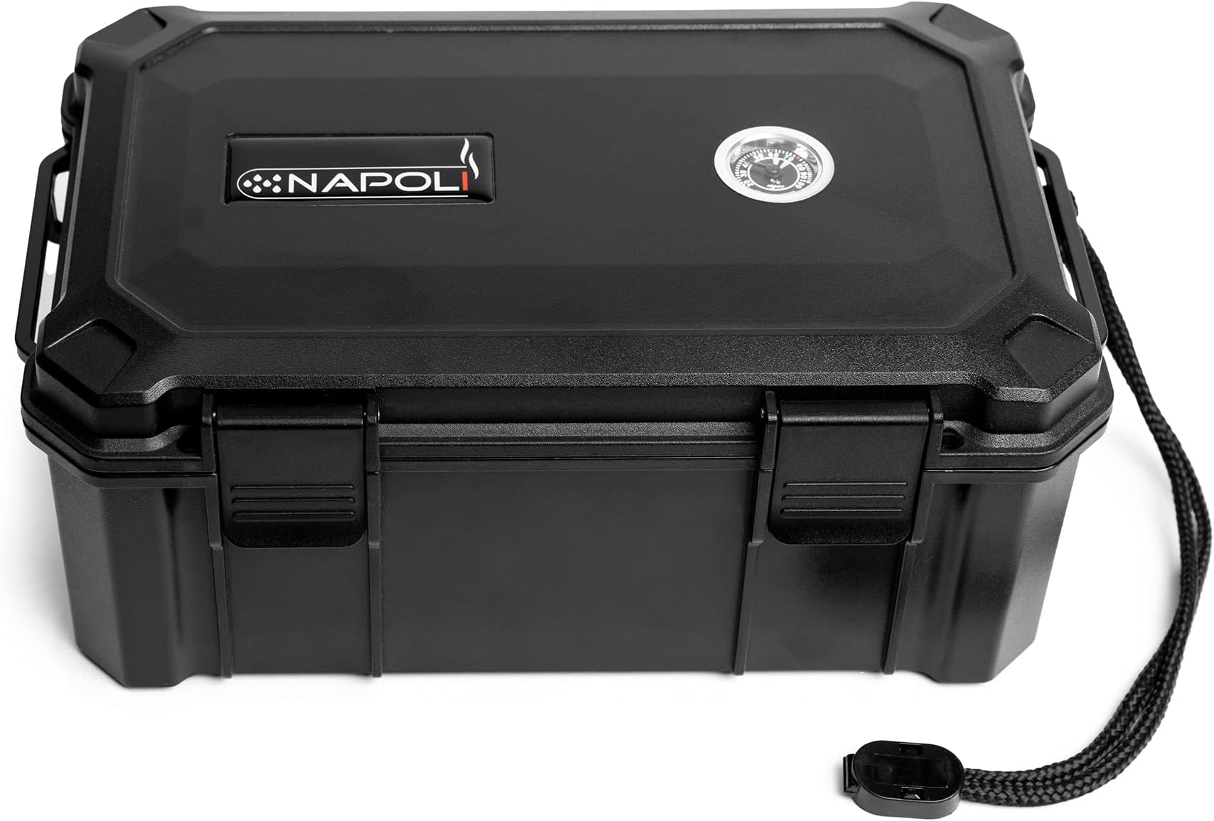 Napoli Travel Case 15 Count - Waterproof, Rugged, Crushproof, Built in Hygrometer
