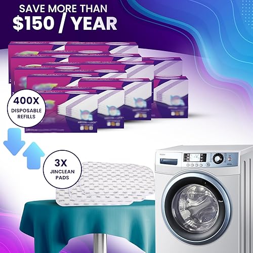 Miniatura 7 de 3 almohadillas universales de 11 pulgadas de velcro reutilizables para mopa de suelo, compatibles con recambios Swiffer Wet Jet, lavables a máquina,