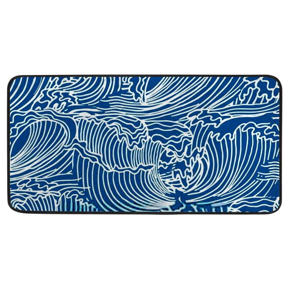 Tapis de cuisine en polyester lavable 39x20 inch, tapis de sol intérieur motif moderne