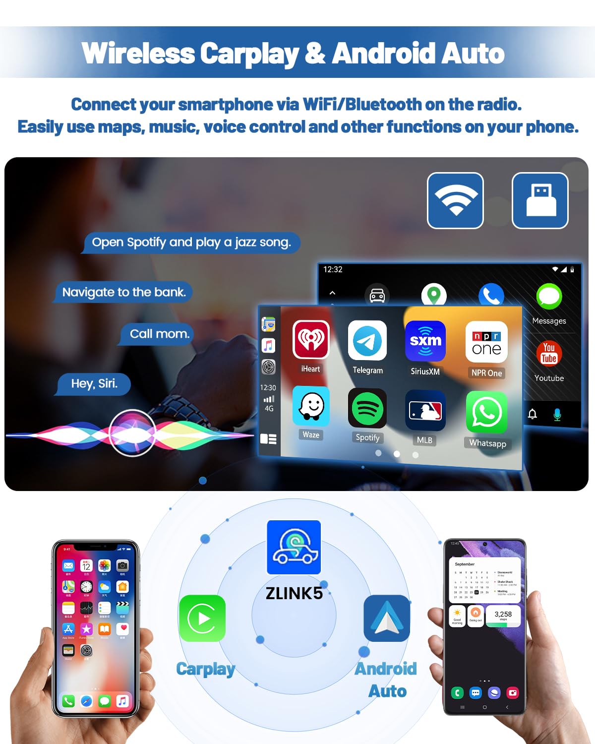 Hikity 9 Android Bluetooth Autoradio met GPS voor Kia Sportage 2010 2011 2012 2013 2014 2015 2016 Draadloze Carplay Android Auto Autoradio 2 64G met WiFi HiFi RDS Achteruitrijcamera Stuurbediening Hikity 9 Android Bluetooth Autoradio met GPS voor Kia Sportage 2010 2011 2012 2013 2014 2015 2016 Draadloze Carplay Android Auto Autoradio 2 64G met WiFi HiFi RDS Achteruitrijcamera Stuurbediening