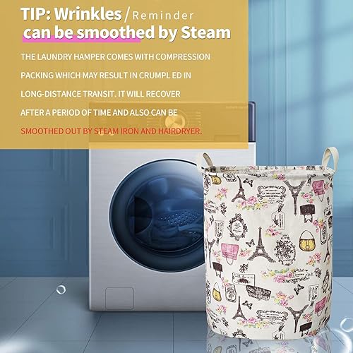 Miniatura 5 de Cesto de ropa sucia Merdes plegable e impermeable de 19.7 in, canasta para ropa sucia de lavandería, contenedor de almacenamiento para ropa de cama,