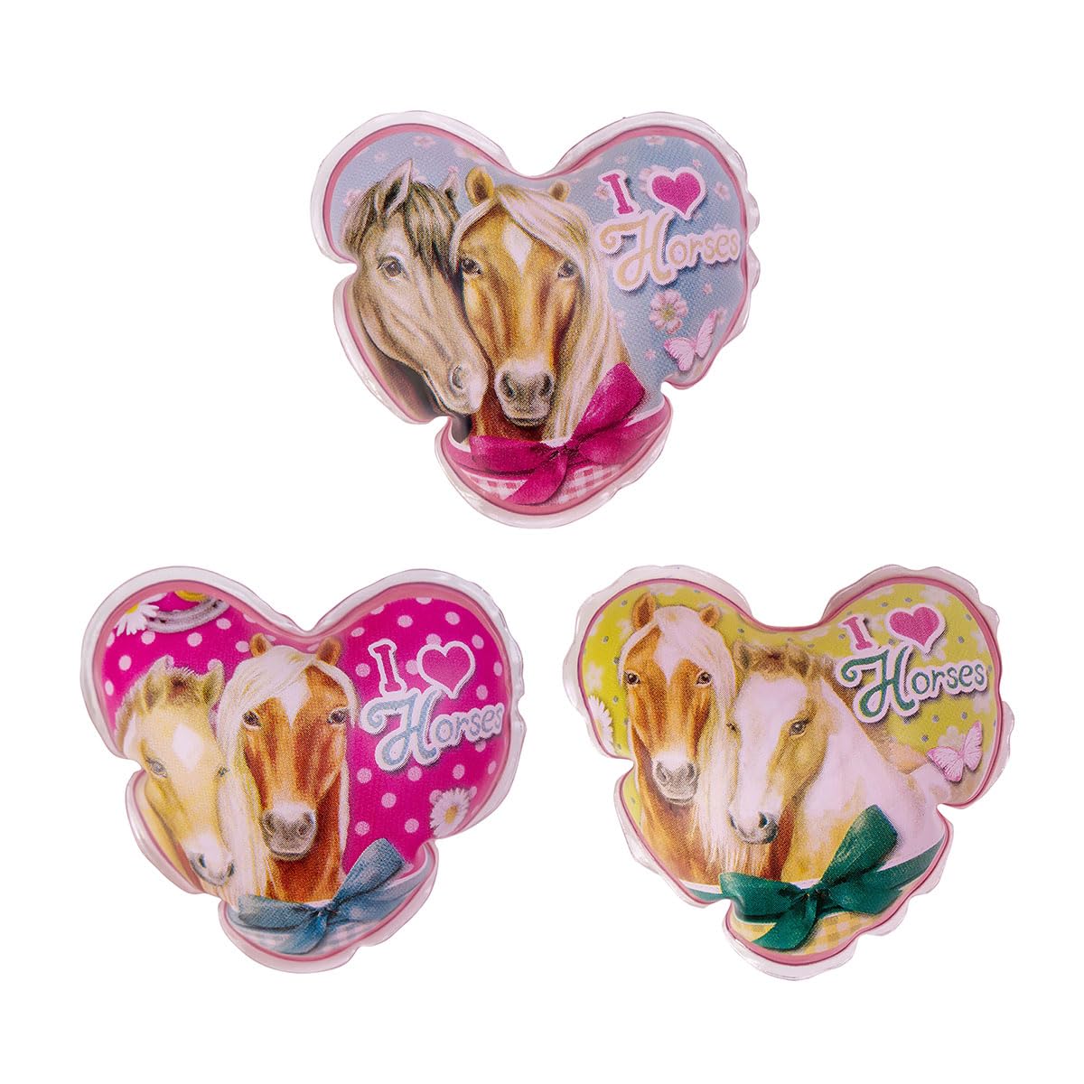 accentra Mini-Duschgel I LOVE HORSES – Großpackung Gastgeschenk für Kindergeburtstag, Tombolapreis oder Adventskalender Füllung – Bonbonglas mit 24 x 50 ml Pferde & Pony