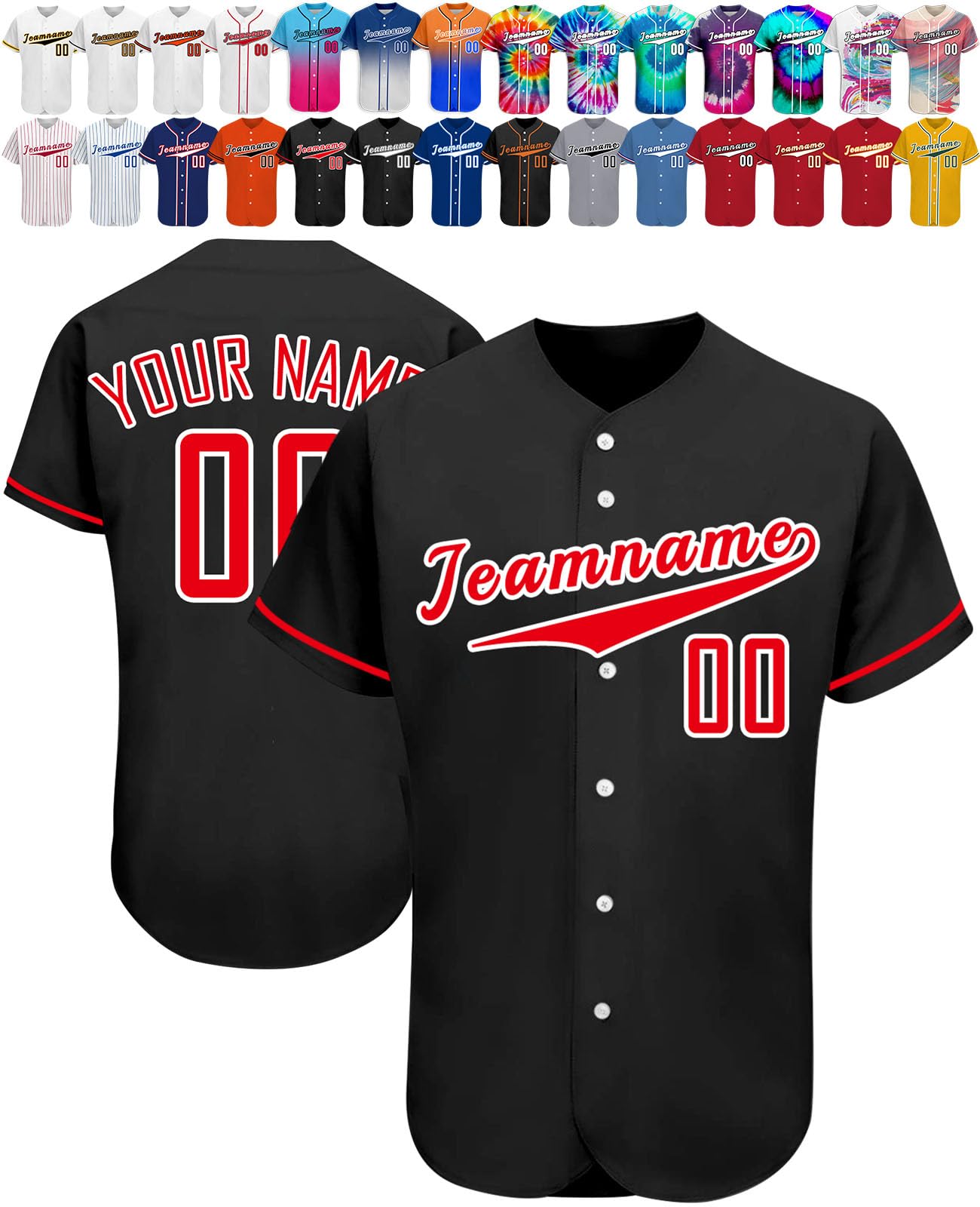 Custom Baseball Jersey, Personalized Baseball Shirts for Women Men Youth, Sports Uniform Customized with Name Number Logo