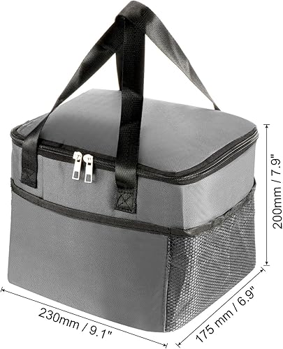 Miniatura 9 de PATIKIL Lonchera para mujereshombres, bolsa de almuerzo aislada a prueba de fugas con bolsillo contenedor de almuerzo reutilizable para el trabajo,