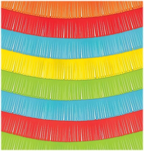 Amscan Fiesta Deluxe - Set de escena con flecos, 60 pulgadas, multicolor