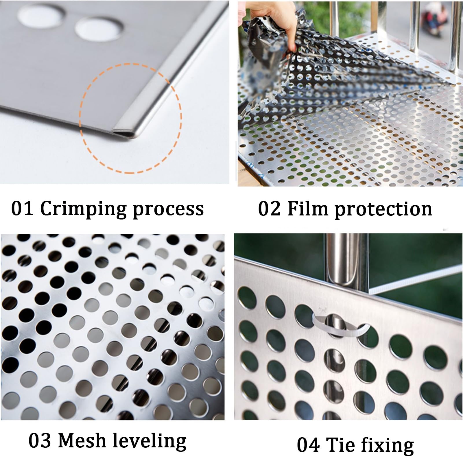 Edelstahlblech Metall-Lochblech 0,8mm Dicke DIY Schuhablage Werkzeugwand Mehrzweckplatte(27inx3ft(0.69x1m))