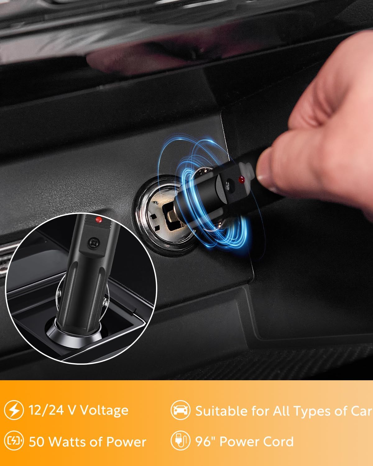 Heated Car Blanket 12/24 Volt Electric Blankets for car, Portable Heated Blanket for Car, Truck, SUV, RV & Camping, Machine Washable, with Temperature Controller, 59" x 43" Ivory White - Image 2