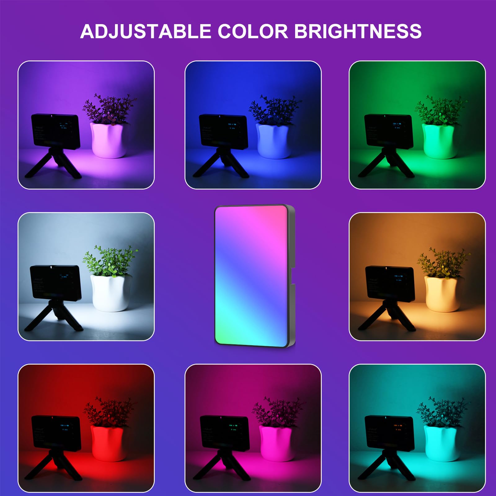 Angoli regolabili Ricaricabile Luce Della Macchina Fotografica A LED Portatile Portatile Luce per Live Streaming Video Luce di Riempimento LED