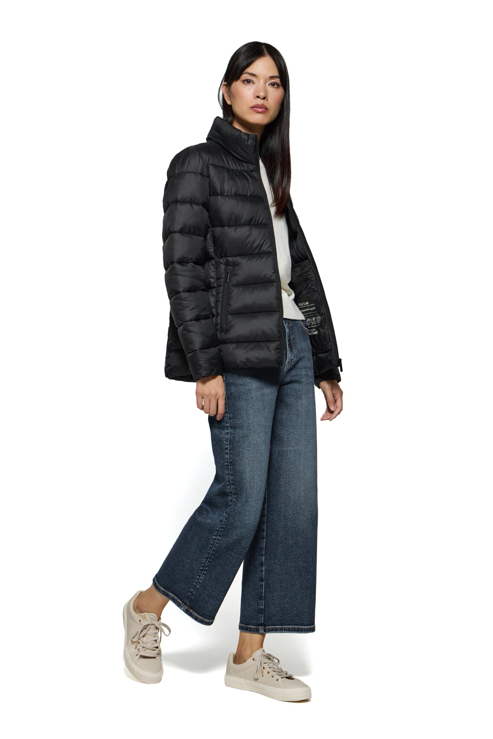 Polo Club Giacca Ultralight da Donna con ricamo e chiusura Zip - Cappotto Invernale