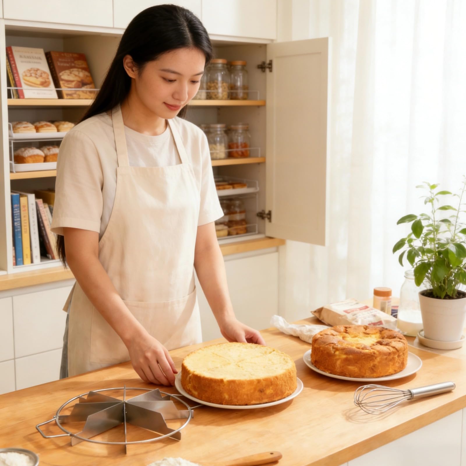 Coupe-tarte en acier inoxydable, diviseur et marqueur pour 10 parts égales, poignées latérales, 35 x 5 cm, découpe nette pour gâteaux, tartes, tourtes et desserts