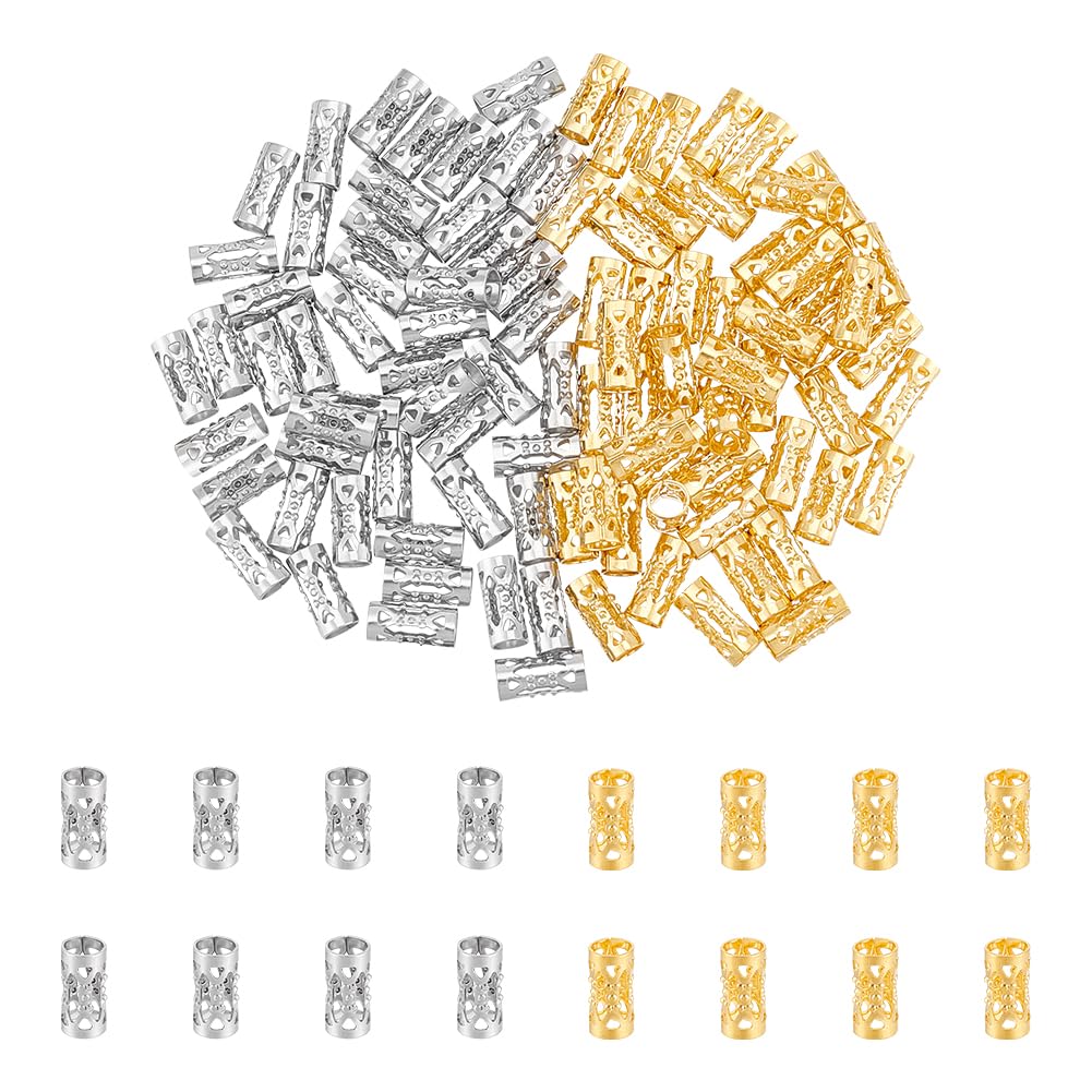 Perles intercalaires tubes acier inoxydable 8mm UNICRAFTALE pour espacement bracelet collier