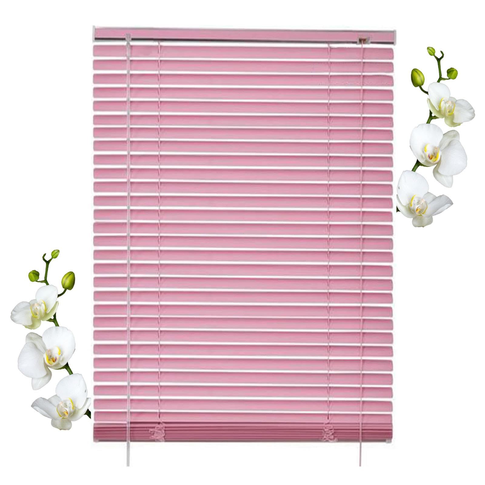 Xrdbfd Wxh Aluminium Venetian Blinds For Windows Doors, 40/60/85/105/110/125Cm Pink Window Blinds, Horizontal Venetian Blinds, Blackout Window Shades,-45X150cm/17.7 * 59In