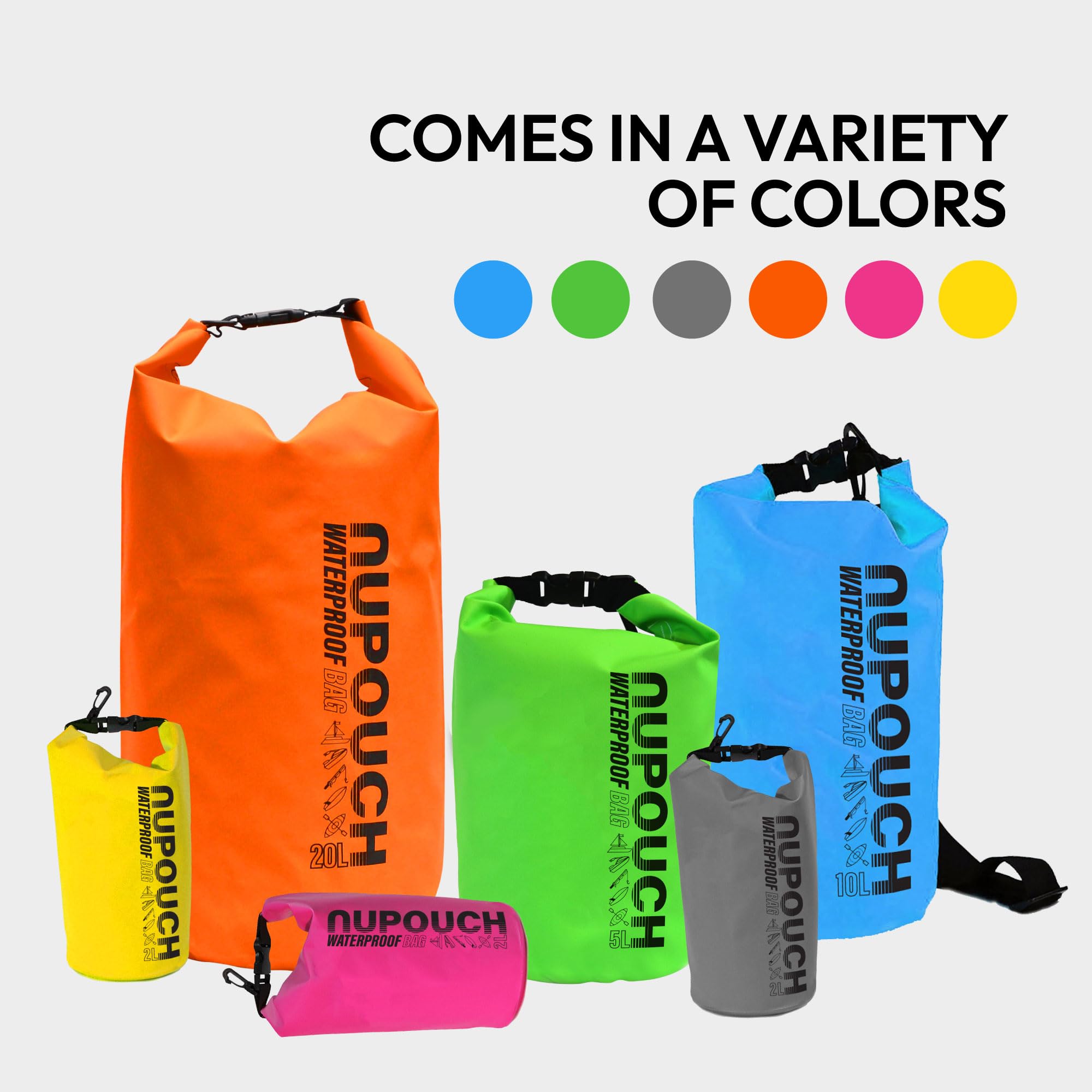 Nupouch Sucha torba unisex, zielona, 2 litry