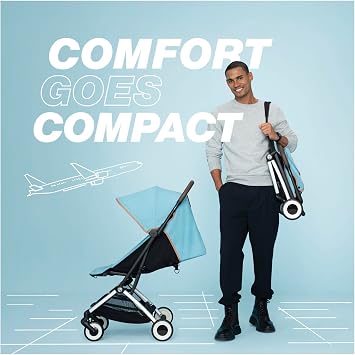 Cybex ORFEO Beach Blue Compact Stroller, Comfortable Compact