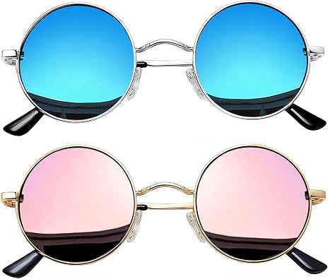Joopin Hippie Round Sunglasses for Women Men Small Circle Sun Glasses Polarized UV400 Protection