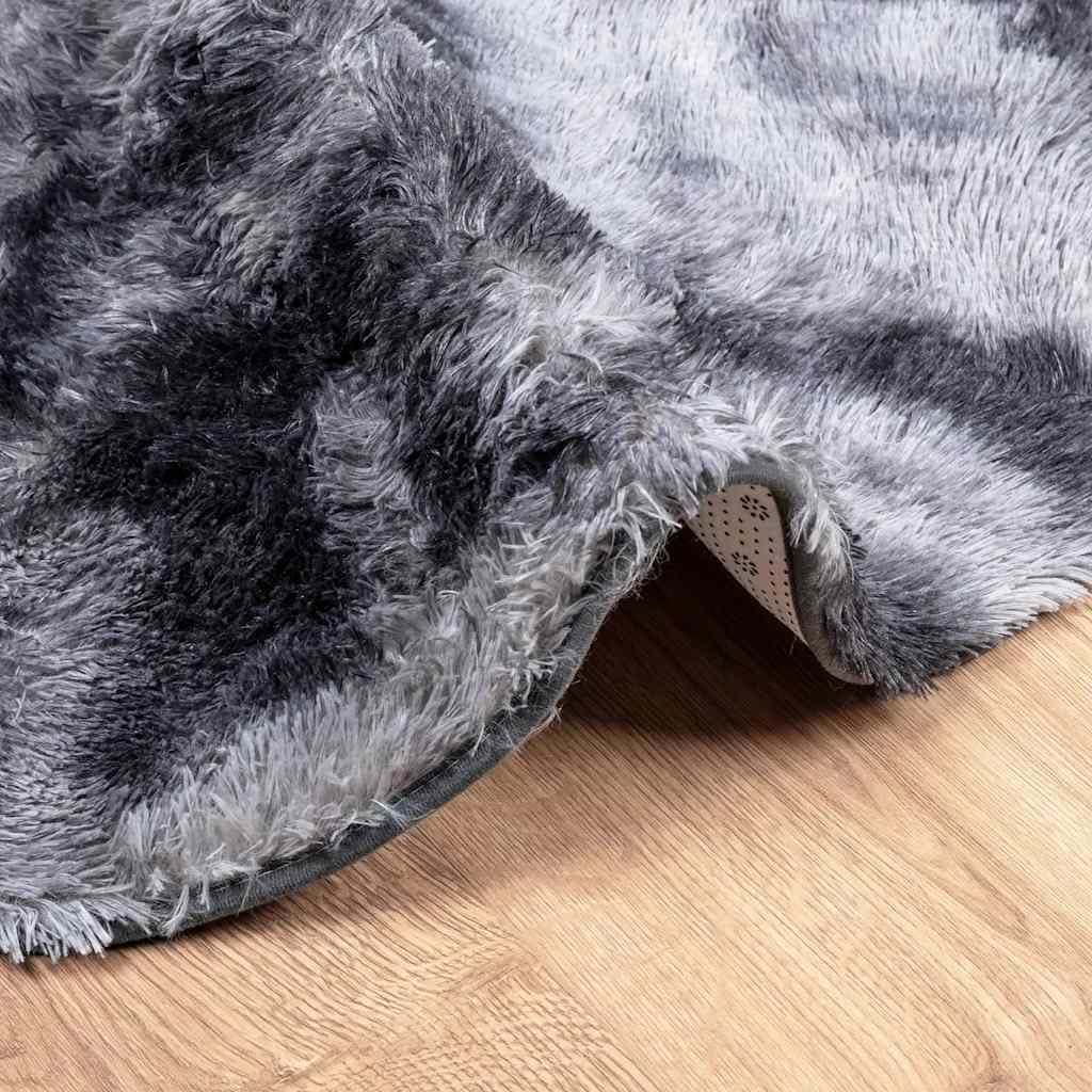 vidaXL Tapis Shaggy à Poils Longs NAVARRA Gris foncé 200x200 cm