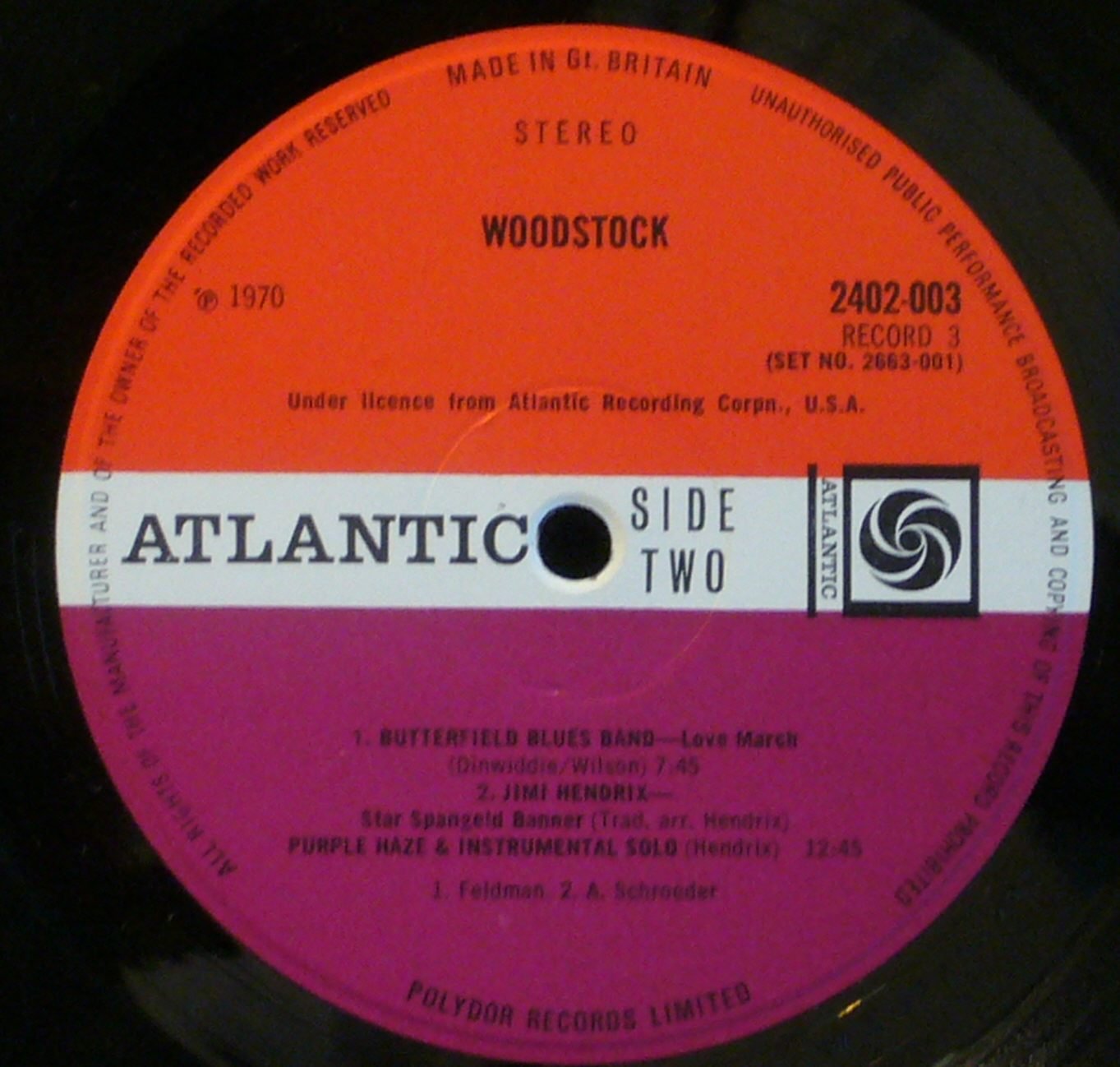 Woodstock - Music from the Original Soundtrack and More (UK 1st pressing triple vinyl LP in tri-fold top loading gatefold sleeve)