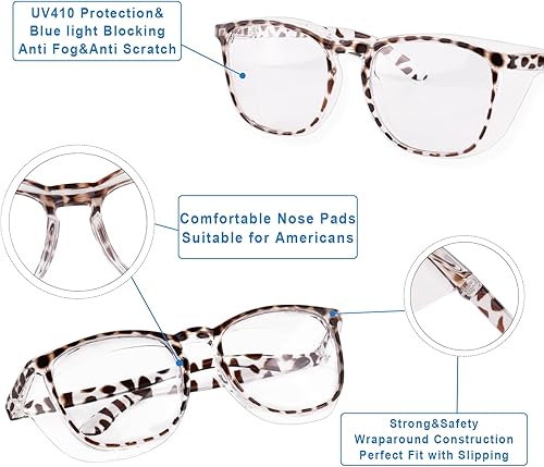 Miniatura 10 de Lentes de seguridad para mujeres, para enfermeras, lentes protectores, lentes de seguridad antivaho
