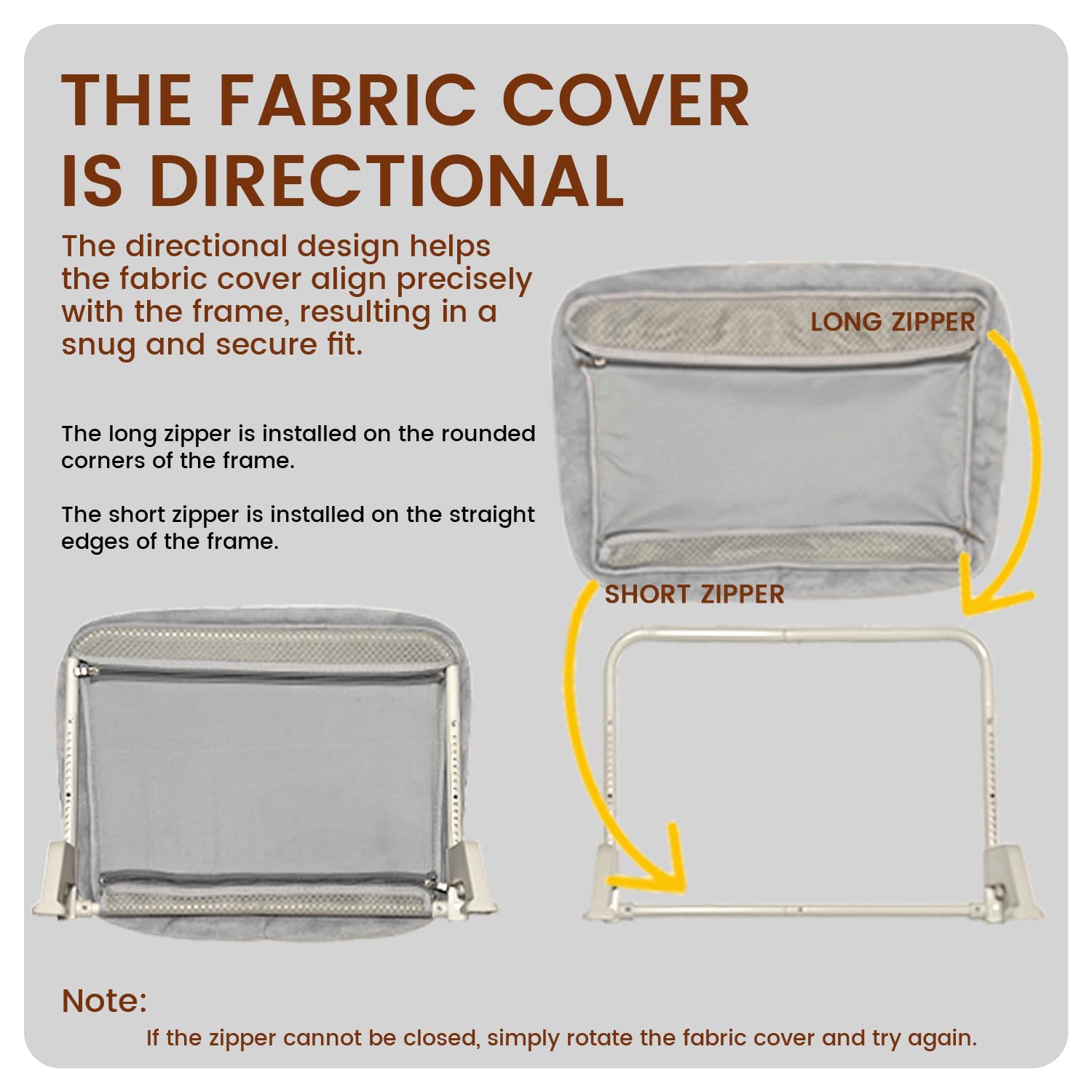 YeeLok Window Sill Cat Perch with Large Bolster, Strong Metal Frame, Tool-Free, Easy to Assemble & Adjust, Suction Cups, Perfect for Window Sills, Bedside and Glass (Gray, Large)