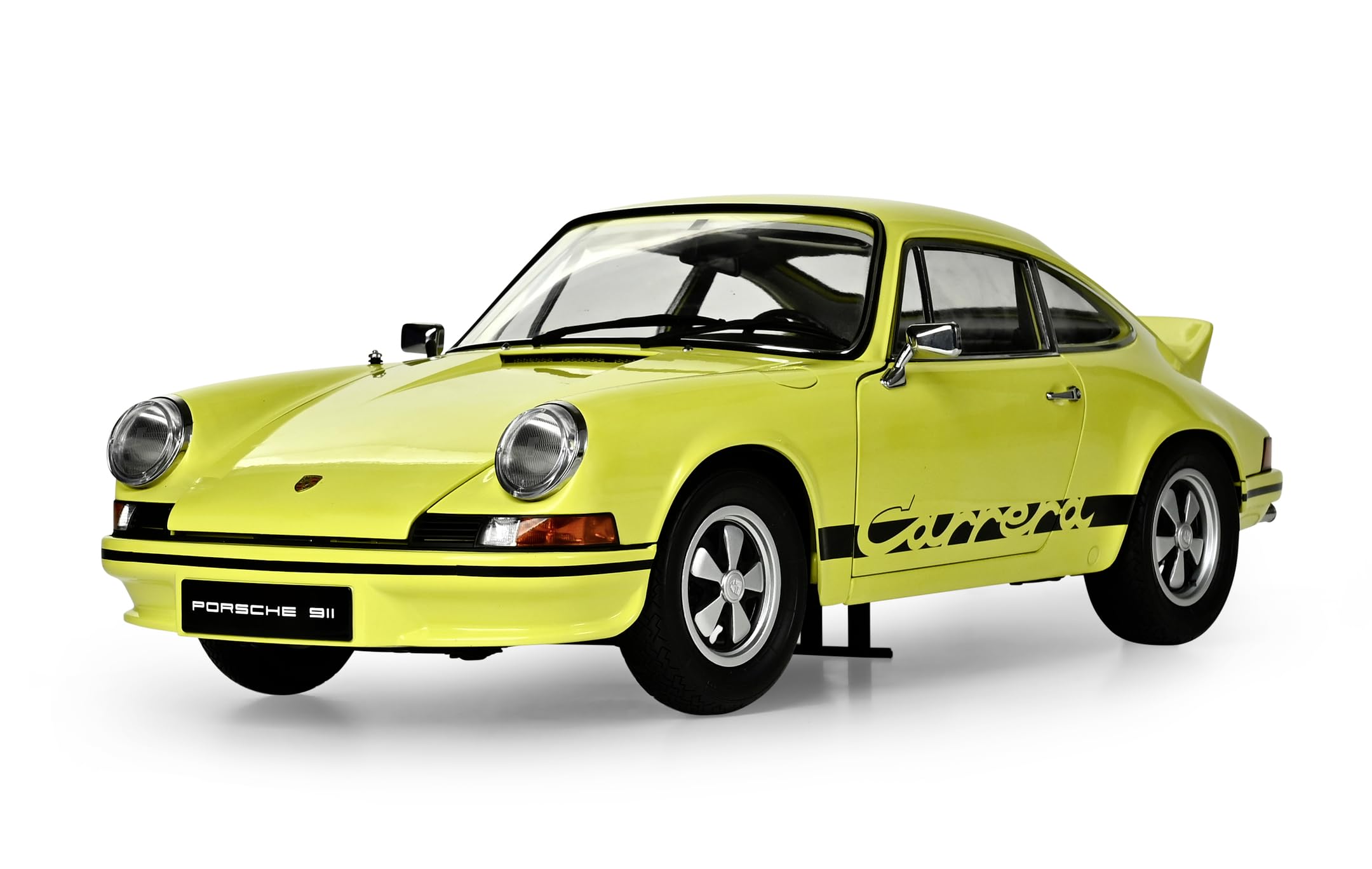 IXO Collections 1:8 IXO Porsche 911 RS 2.7 Giallo/Nero - modellismo, modello in scala, kit di costruzione di alta qualità, kit di modellismo, 713 parti, kit di costruzione di automobili