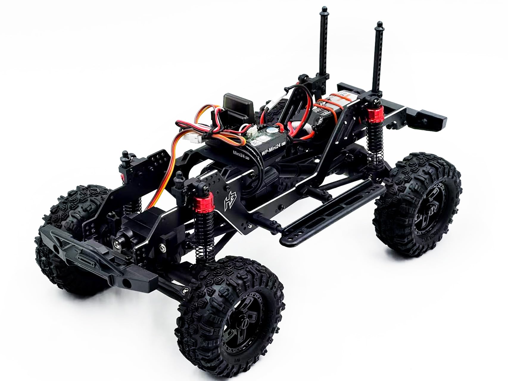 HOBBYPLUS CR-18P V3 bezszczotkowy Rushmore w kolorze czerwonym - skala 1/18 RC Truck Crawler z Off-Road RC Trucks Cechy, osie portalu i metalowe koła zębate - gotowy do jazdy, kompatybilny z 2S/3S