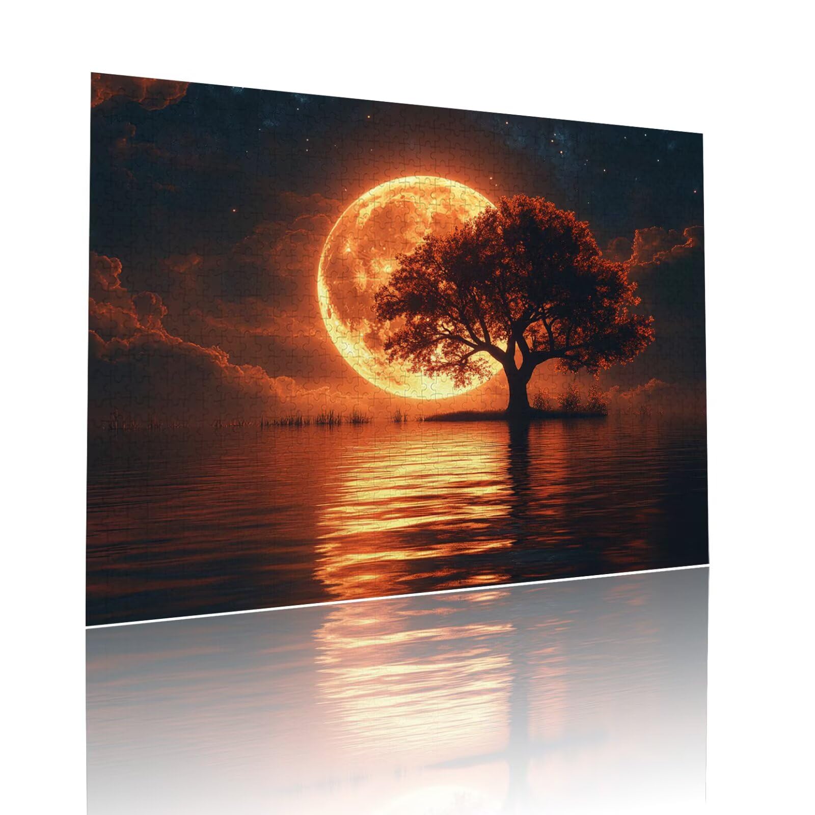 Mond Puzzle für Erwachsene Kinder Anspruchsvoll 5000 Teile Impossible Klassische Puzzles Schwer Baum ab 8 9 10 Jahre Mädchen Jungen Jigsaw Kunst Educa, für Dekoration und Geschenke 105x156cm t-993