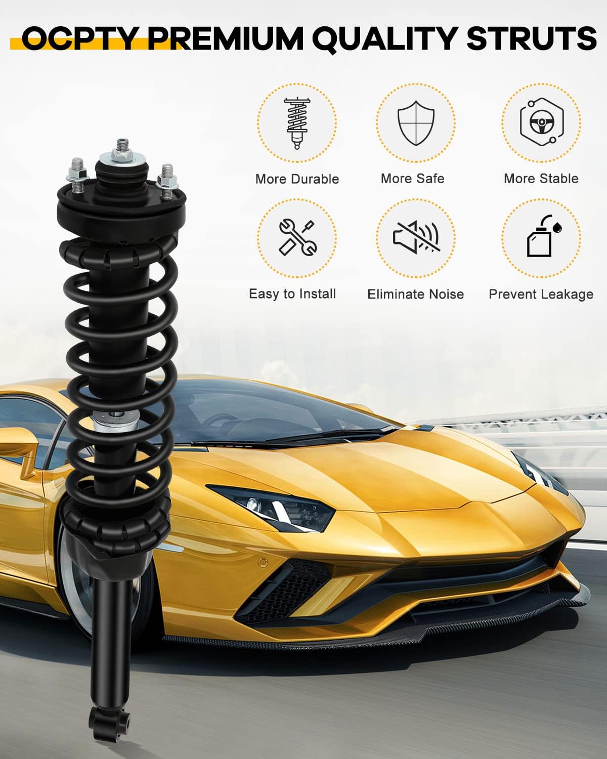 Spring Strut Assembly,OCPTY Complete Struts Shocks Fits 1997 1998 1999 2000 2001 for Honda CR-V 171583R 171583L 171325 Replace Strut