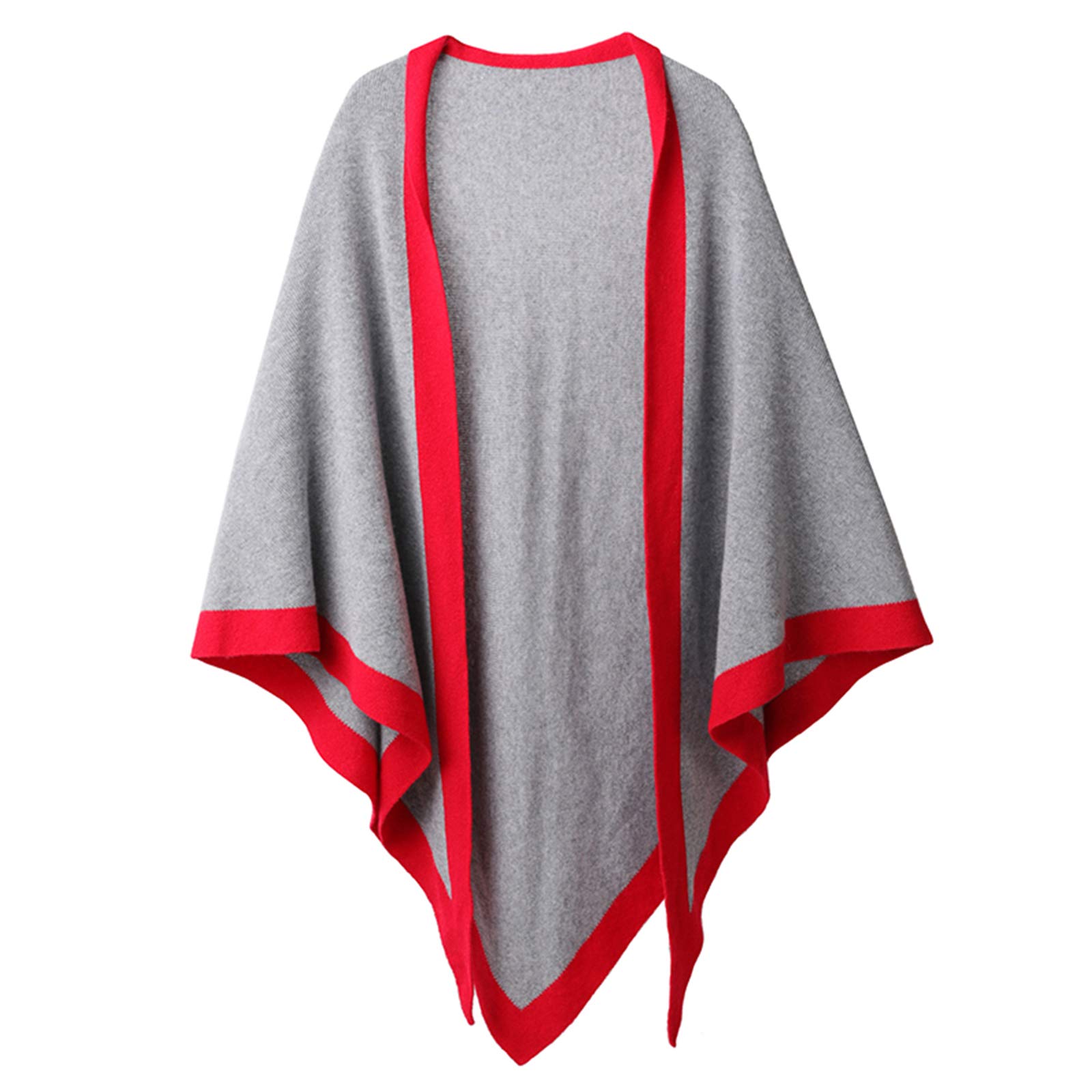 Mooilo - Pur Kaschmir - Luxury Fashion, Schals, Damenmode, Cashmere, Schal, Kaschmirschal, Dreieck grau, rot, Dreieckstuch, Design - made in Germany