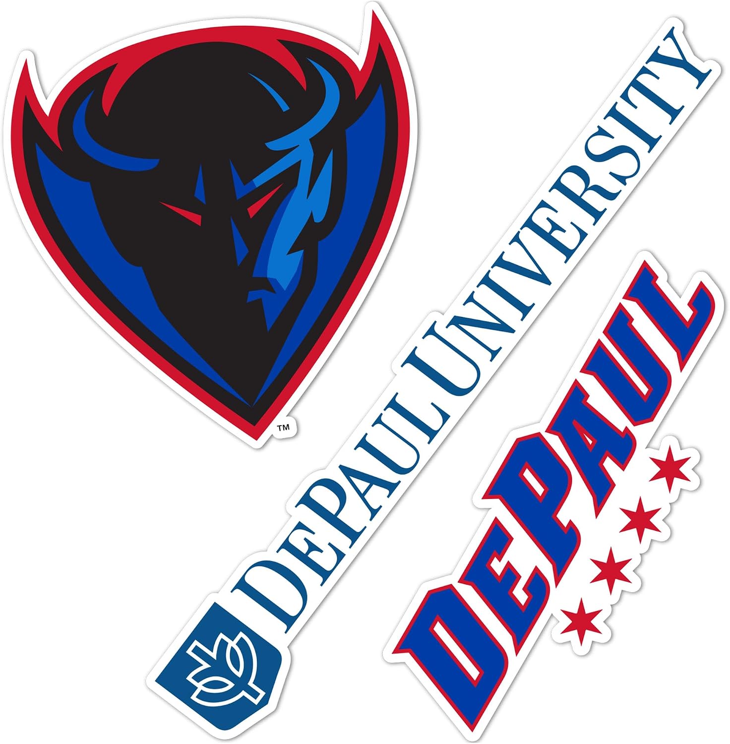 Desert Cactus DePaul University Sticker Blue Demons Vinyl Decals Laptop Water Bottle Car Scrapbook T5 (Type 5-1)