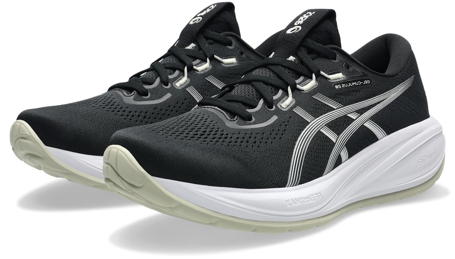 Asics Mens Running Gel-Cumulus 28 Trainers, Black/White, Size 6, Men