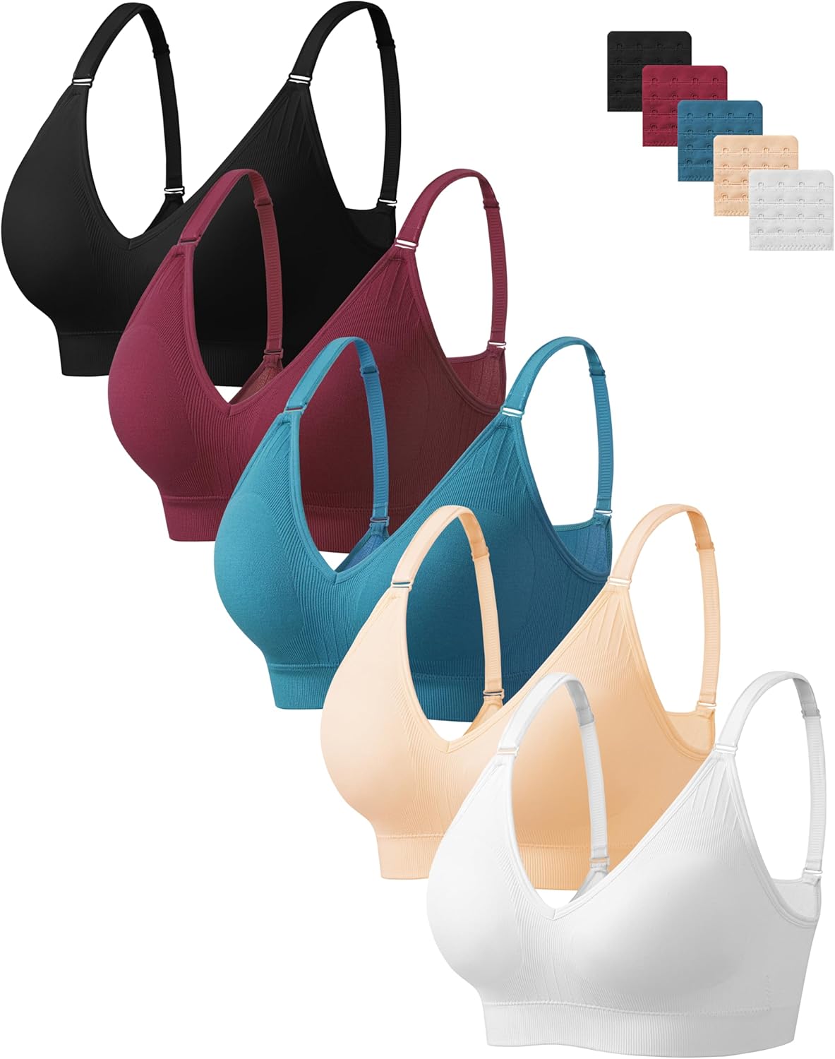 HBselect Bras for Women No Underwire Wireless Cami Tank Top Sports Bras Seamless Padded Bralettes for Women