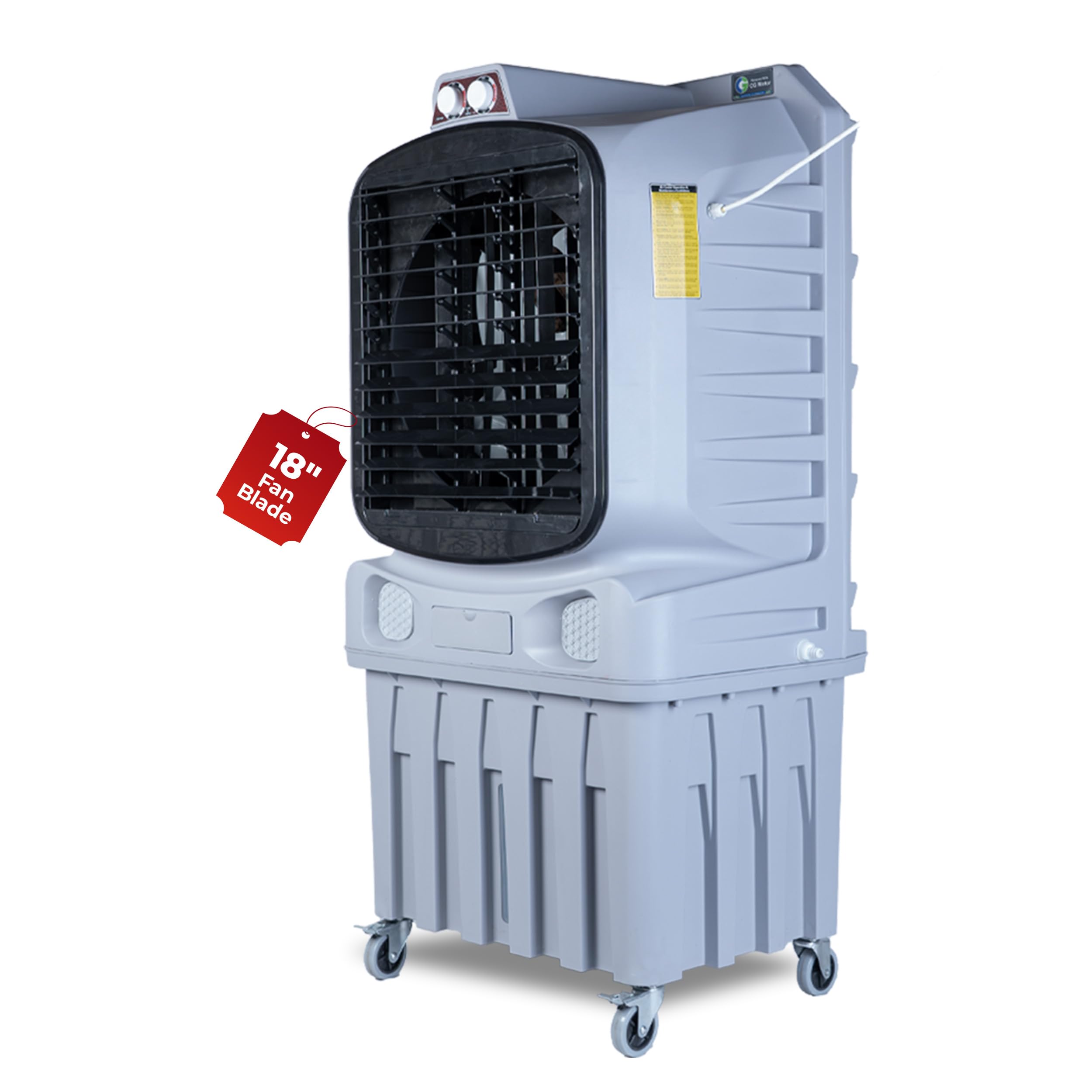 Havai Mighty 18" Air Cooler | 18 Inch Blade | 110L Tank Capacity | 210W Power | 600 Sqft Coverage | Auto Swing | Thick Back Honeycomb | Clockwise | Lockable Wheels-picture-24
