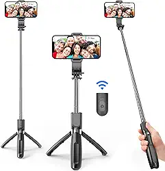 Bastão de selfie portátil, suporte de tripé de telefone portátil com controle remoto sem fio removível, tripé de bastão de selfie para iPhone 14 13 12 11 pro Xs Max XR X 8 7 Plus, Android Moto Samsung