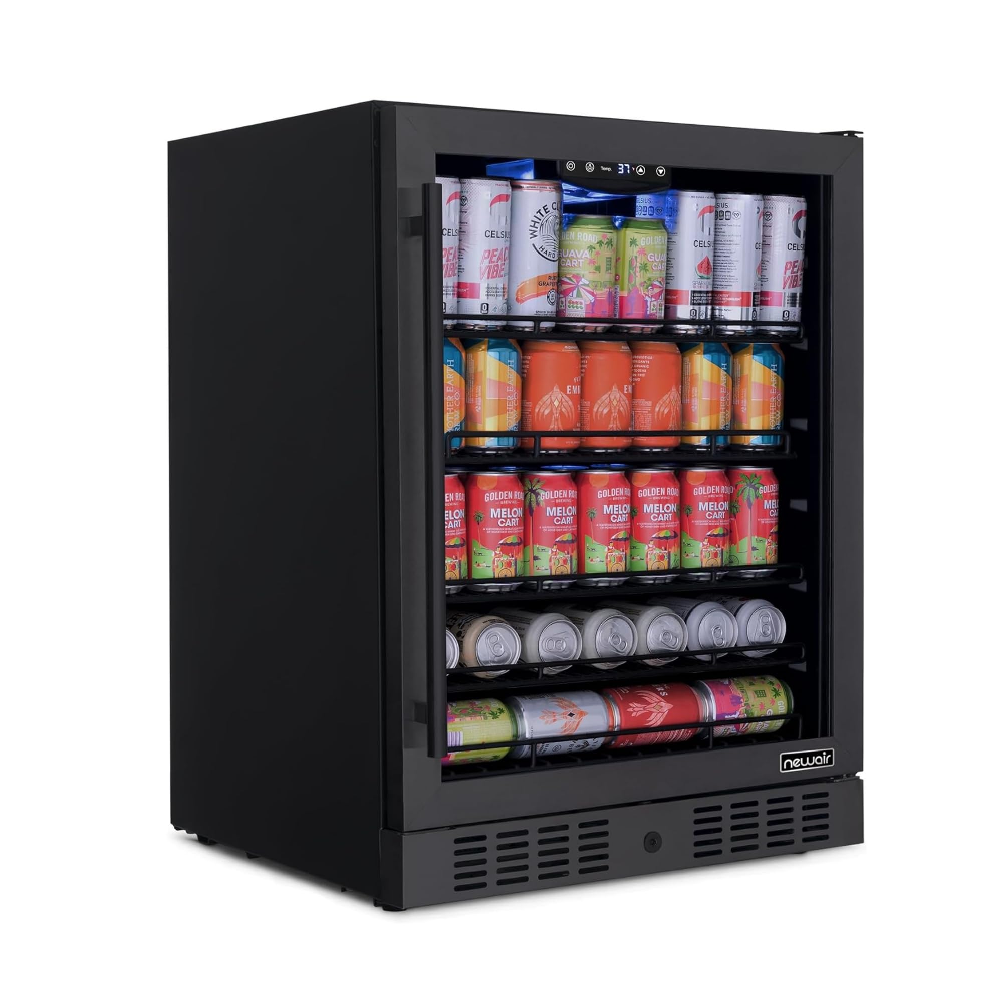 NewAir NBC177BS01 Beverage Cooler Black Stainless