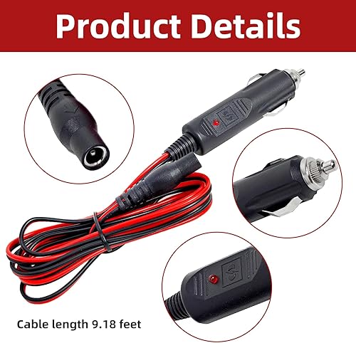 Miniatura 5 de Cable cargador de coche de 14 V 56 W CC para NOCO GB70 GB150 GB250+ GB251+ GB500 GB500+ Genius Boost Ultra Safe Batería de arranque de litio XGC4