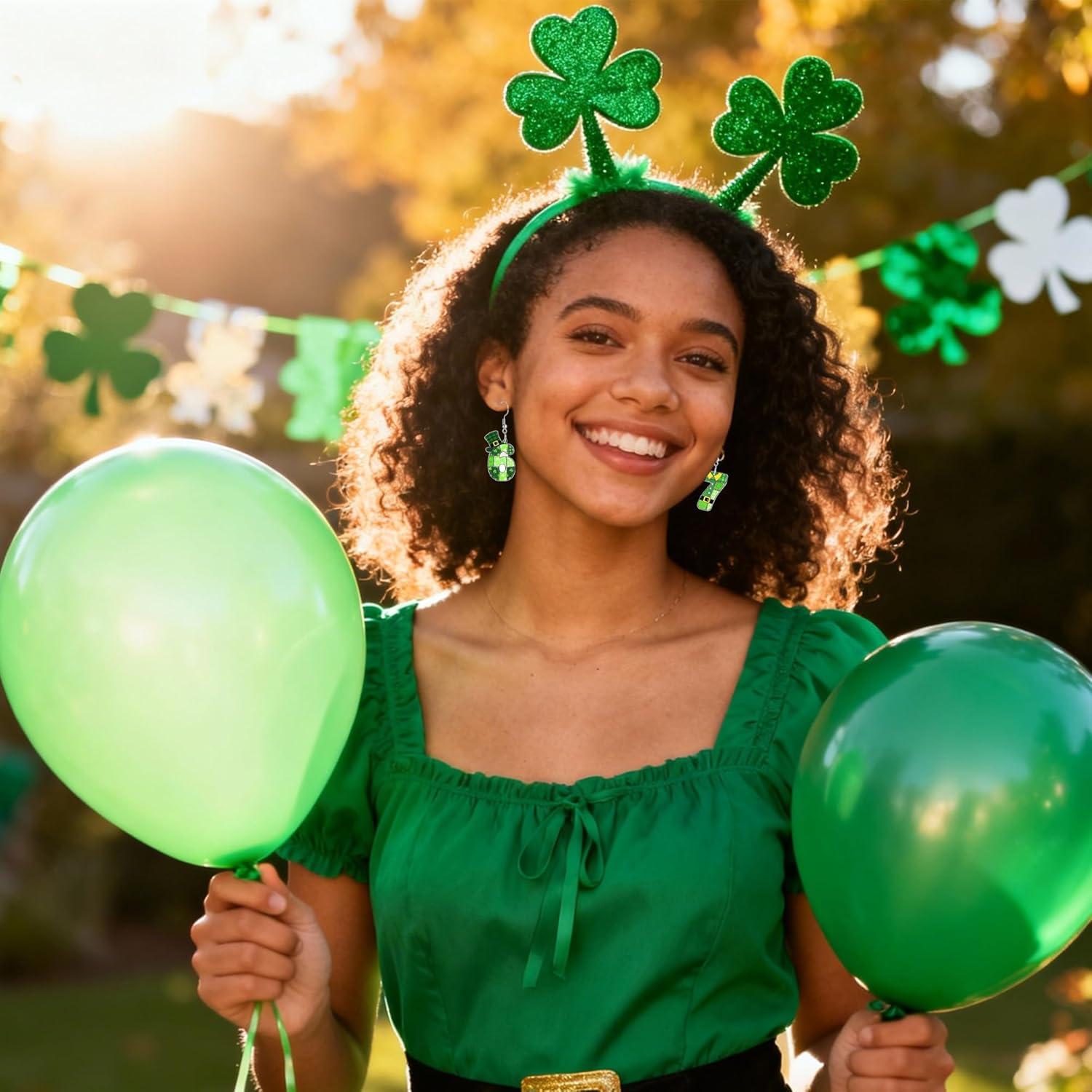 St Patrick's Day 67 Earrings for Women, Irish Dangle Earrings for St. Patrick's Day Accessories, Irish Acrylic Jewelry Gifts for Women Teens - Image 3