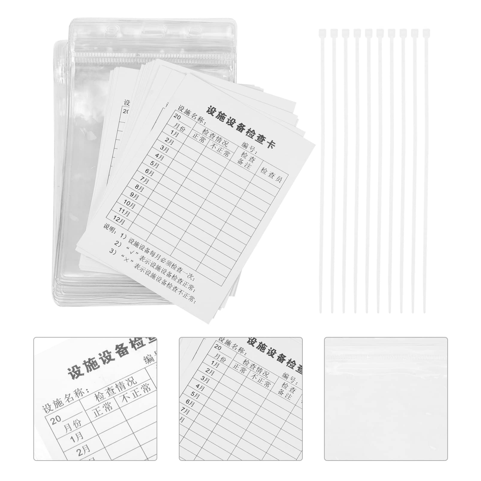 HOLIDYOYO 20 Pack Equipment Inspection Record Labels Tamper Proof Qc Labels Industrial Safety Inspection Tags