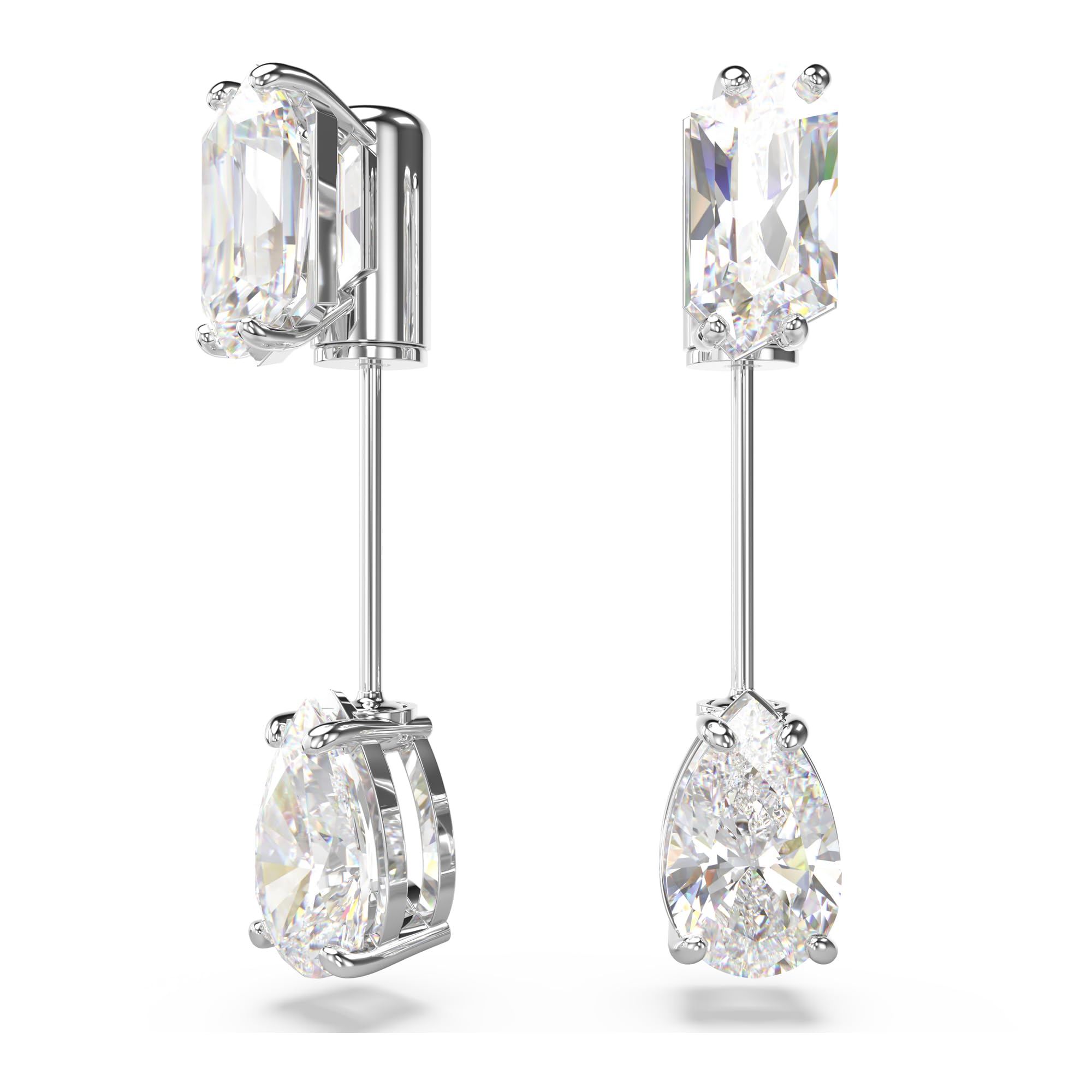 PAR DE BRINCOS SWAROVSKI, METAL COMUM