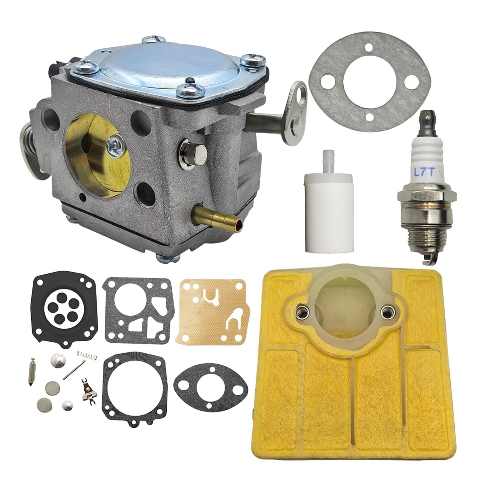 Ajuste for 61 66 266 503280316 motosierra Tillotson HS-254B carburador RK-23HS carburador filtro de aire Kit de reparación de diafragma