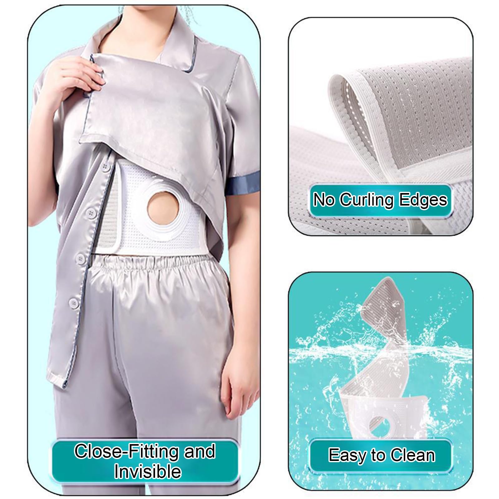 Pas Stomijny, Oddychający Stomijny, Otwór 6-9 Cm, Regulowany Pas Brzuszny, Opieka Pooperacyjna Po Operacji(Large)