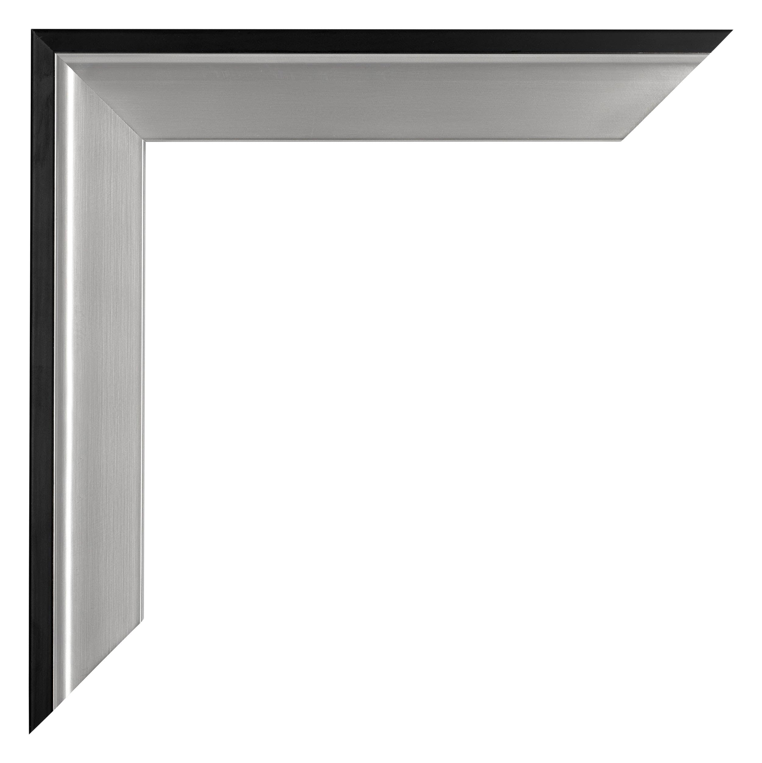yd. Cadre Puzzle 50x70 cm Noir Argent Poli - Cadre en Bois Birmingham