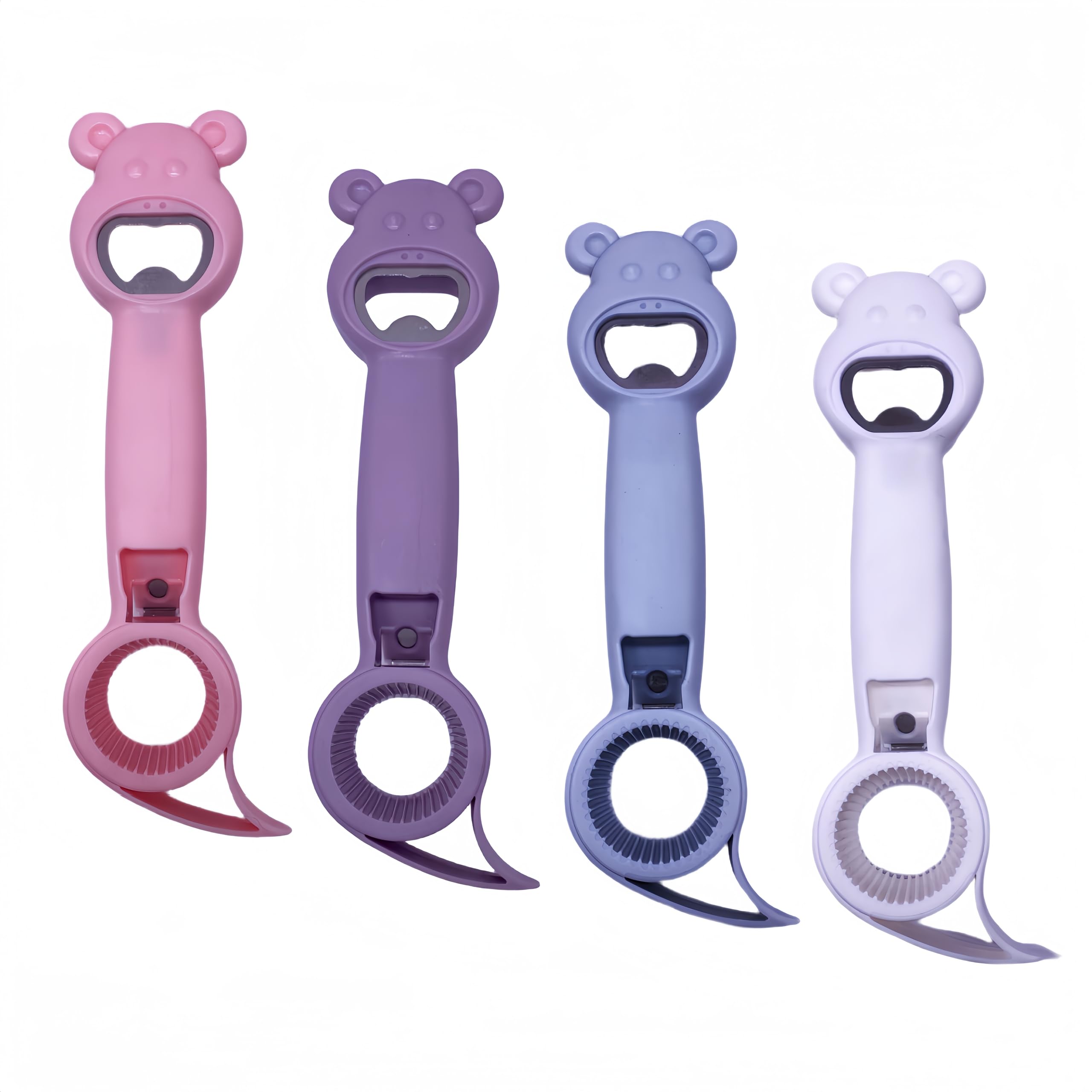 Afiemire 4 in 1 Beer Bottle Opener?4 pieces New Multi Function Can Opener Bottle,Multi Kitchen Tool for Jelly Jars,Wine, Beer and other? etc. Ideal jar openers for weak hands and seniors