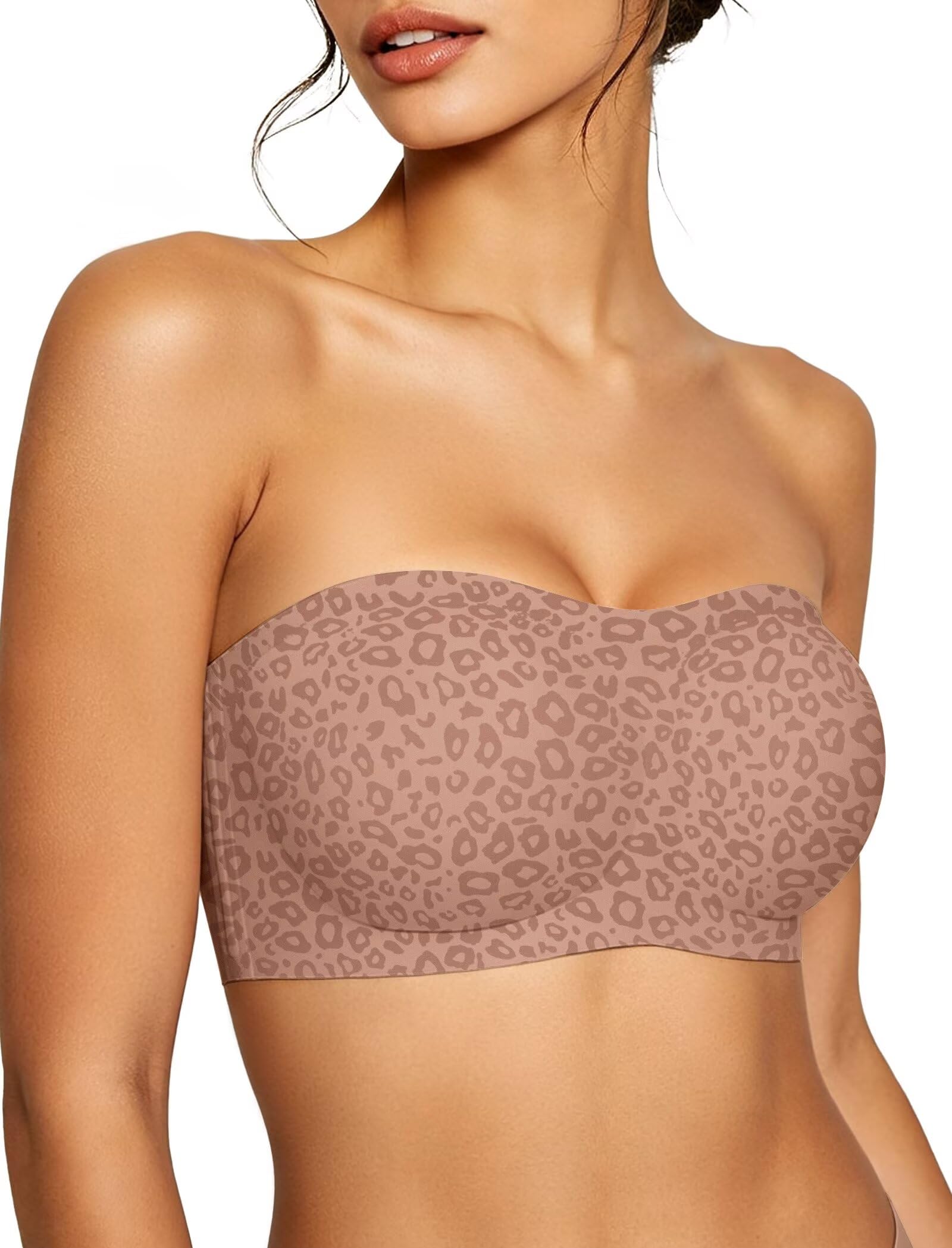 Vertvie Strapless Bra Jelly Push Up Seamless Wireless Tube Top